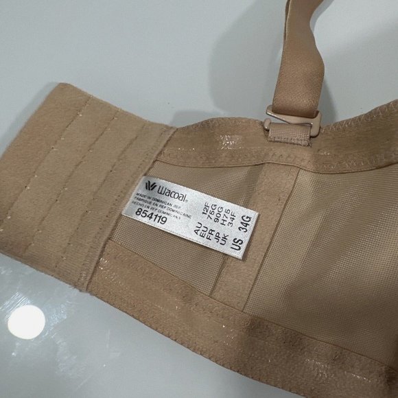 NEW $76 Wacoal [ 34G US ] Red Carpet Convertible Strapless Bra brush tan nude‎ - Picture 11 of 11